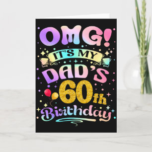Tarjeta Omg Es El Cumpleaños 60 De Mi Papá Feliz 60 Años