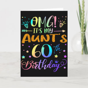 Tarjeta Omg Es El Cumpleaños 60 De Mi Tía Dulces 60 Años 