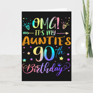 Tarjeta Omg Es El Cumpleaños 90 De Mi Tía Dulces 90 Años