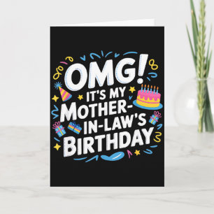 Tarjeta Omg Es El Cumpleaños De Mi Suegra