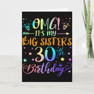 Tarjeta Omg Es El Cumpleaños Número 30 De Mi Hermana Mayor