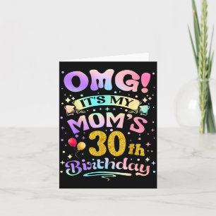 Tarjeta Omg Es El Cumpleaños Número 30 De Mi Mamá Feliz 30