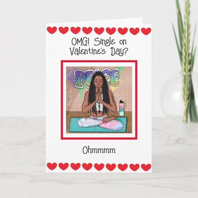 Tarjeta ¿OMG soltera en el Día de San Valentín?   (Anverso)