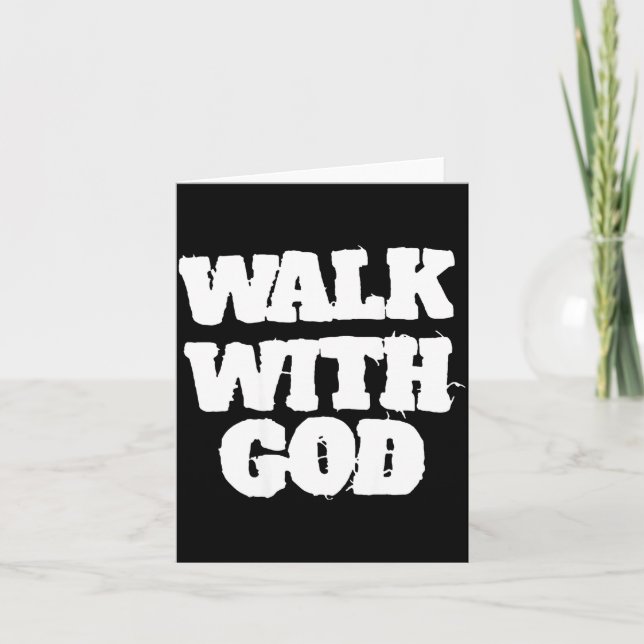 Tarjeta On Back Walk With Jesus God Christian Men Women Sa (Anverso)