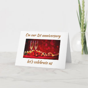 Tarjeta ON *OUR1st ANNIVERSARY* CELEBRATE *US* CARD