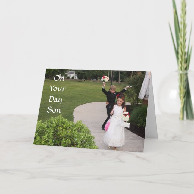 TARJETA ON YOUR WEDDING DAY ***SON*** (Anverso)