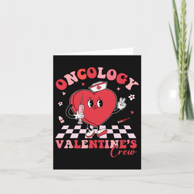 Tarjeta Oncología Corazones de San Valentín Enfermera de C (Anverso)