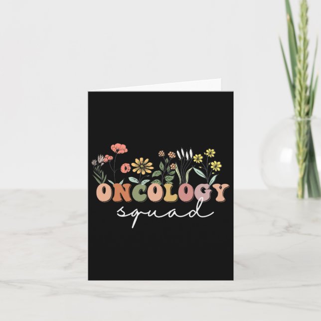 Tarjeta Oncología de Flores Silvestres Escuadrón Retro Tee (Anverso)