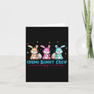 Tarjeta Oncología Enfermera Día de Pascua Chemo Bunny Crew