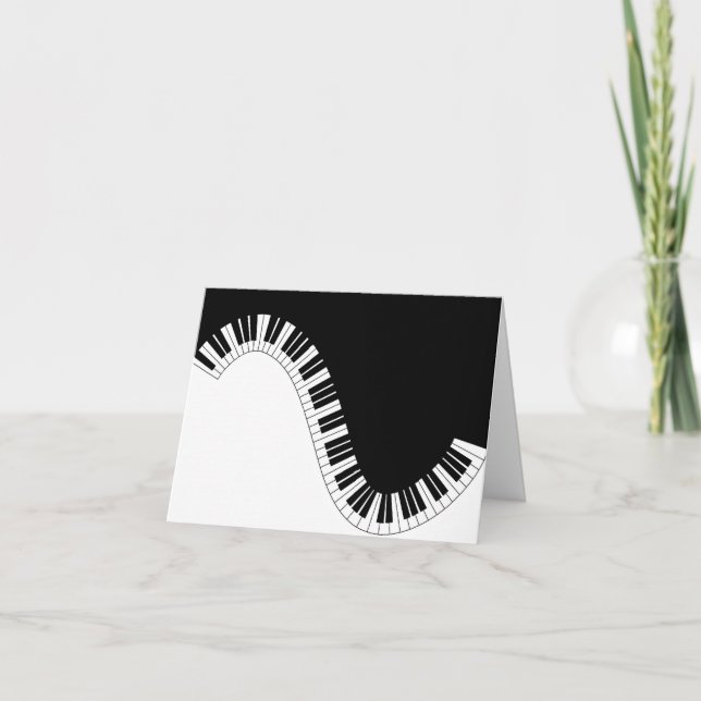 Tarjeta Ondas de teclado de piano (Anverso)