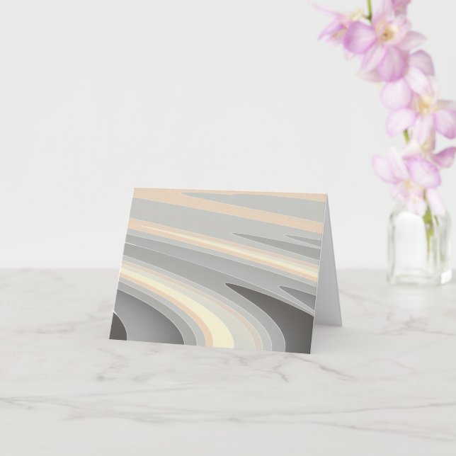 Tarjeta ondas rosa amarillas grises (Orquídea)