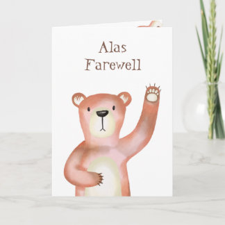 Tarjeta Ondeo Cubierta Acuarela Marrón Teddy Bear