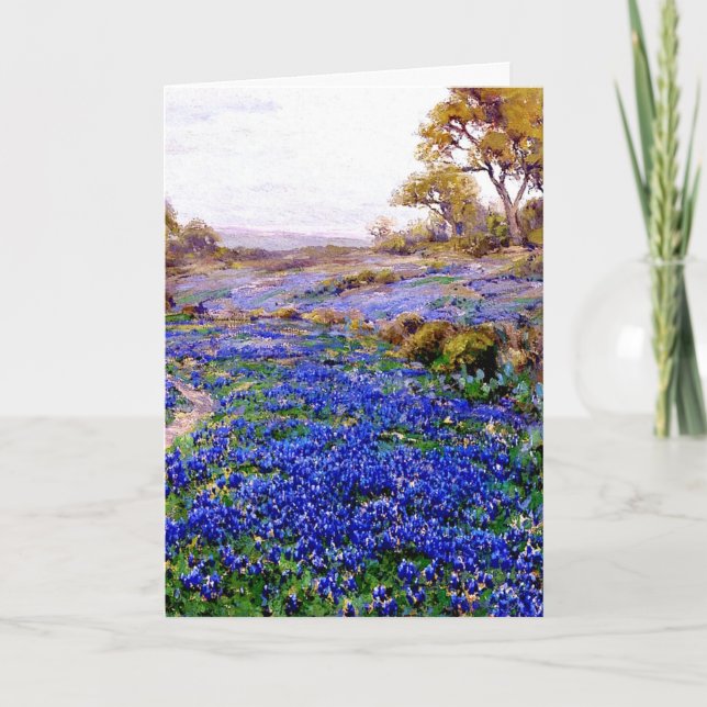 Tarjeta Onderdonk - Bluebonnets en Twilight, al norte de S (Anverso)