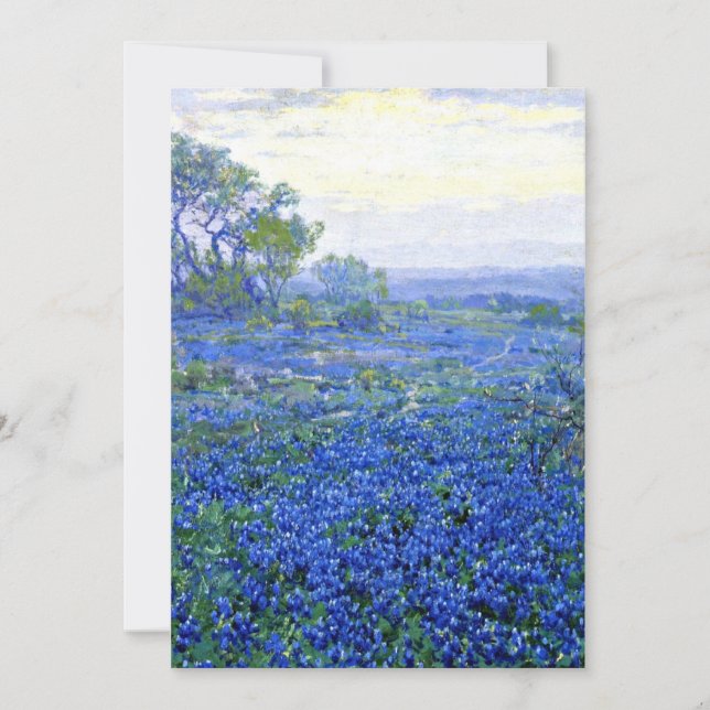Tarjeta Onderdonk - Día de la nublada, Bluebonnets San Ant (Anverso)