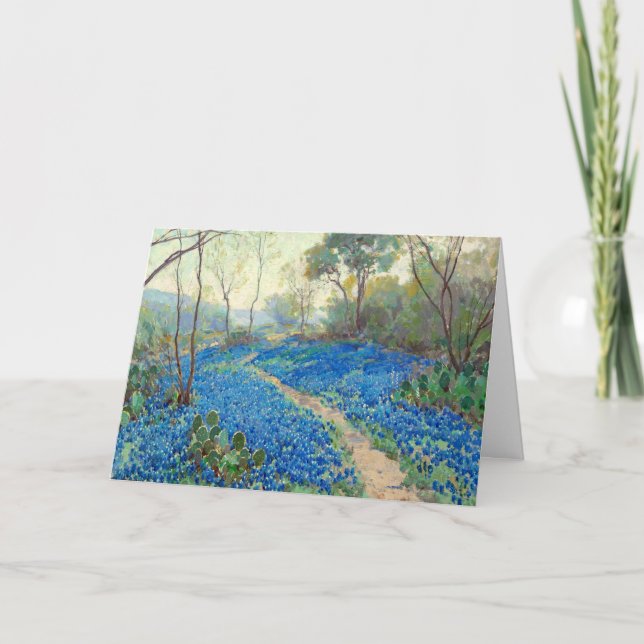 Tarjeta Onderdonk - Una colina de Bluebonnets - Texas (Anverso)