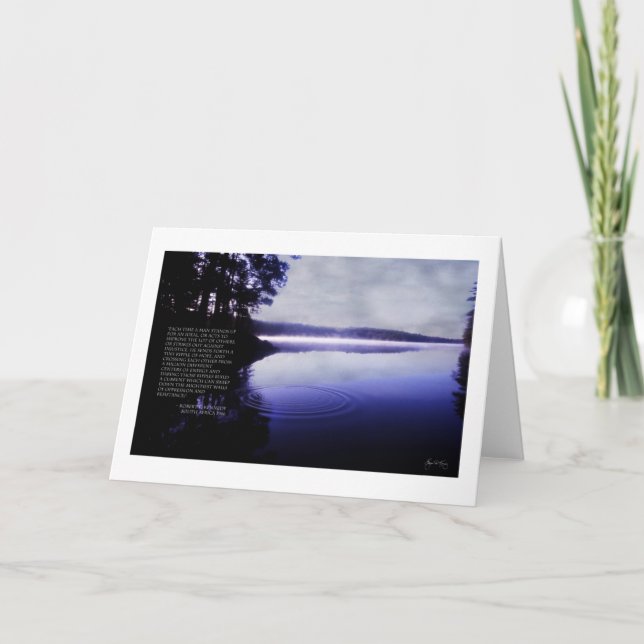 Tarjeta Ondulación de la esperanza - cita de Bobby Kennedy (Anverso)