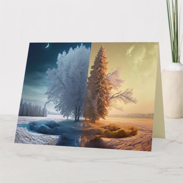 Tarjeta One day in winter (Anverso)