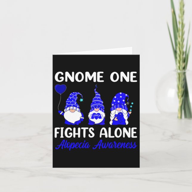 Tarjeta One Fights Alone Cinta Azul Concienciación sobre l (Anverso)