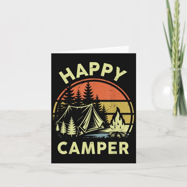 Tarjeta One Happy Camper Toddler Boy Funny Camng Campfire  (Anverso)