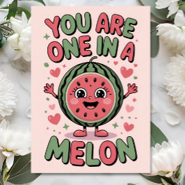Tarjeta One in a Melon – Fun Watermelon Birthday Card