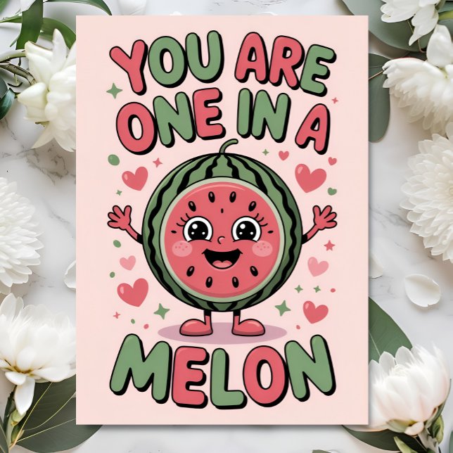 Tarjeta One in a Melon – Fun Watermelon Birthday Card (Subido por el creador)