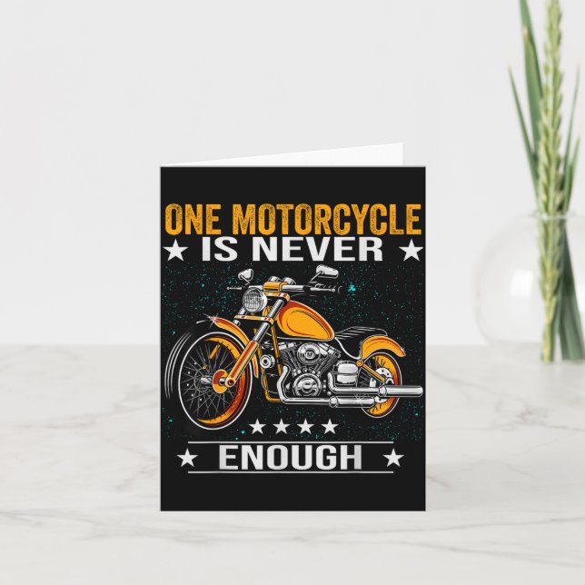 Tarjeta One Motorcycle Is Never Enough - Funny Biker Quote (Anverso)