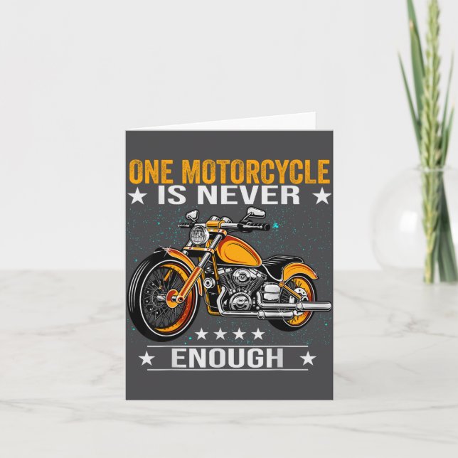 Tarjeta One Motorcycle Is Never Enough - Funny Biker Quote (Anverso)