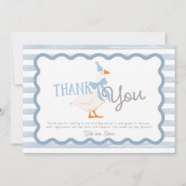 Tarjeta One Silly Goose Boy 1st Birthday Thank You