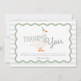 Tarjeta One Silly Goose Boy 1st Birthday Thank You