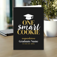 One Smart Cookie - Graduación moderna de oro negro