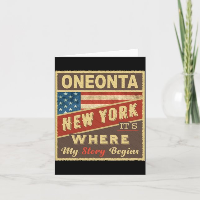 Tarjeta Oneonta Ny Its Where My Story Begins _1  (Anverso)