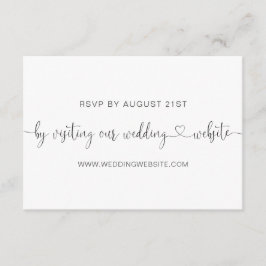 Tarjeta online RSVP de boda
