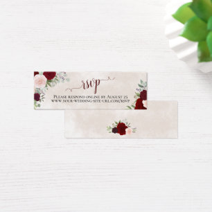 Tarjeta online RSVP de Rubor Pink & Red Roses Wedd