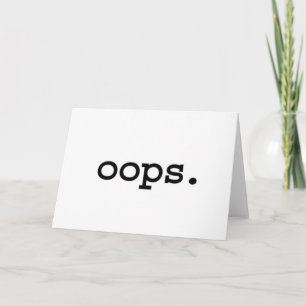 Tarjeta oops.