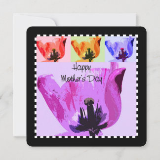 Tarjeta Op Art Tulips - Paquete del Día de la Madre - "MAM