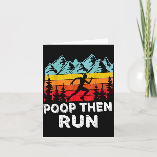 Tarjeta Op Then Run Funny Running Quotes For Marathon Runn (Anverso)