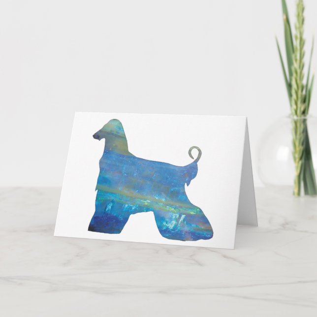 Tarjeta Opal Afghan Hound Card (Anverso)