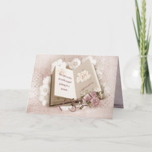 Tarjeta open book with birthday message