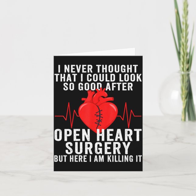 Tarjeta Open Heart Surgery Survivor Coronary Artery Byp  (Anverso)