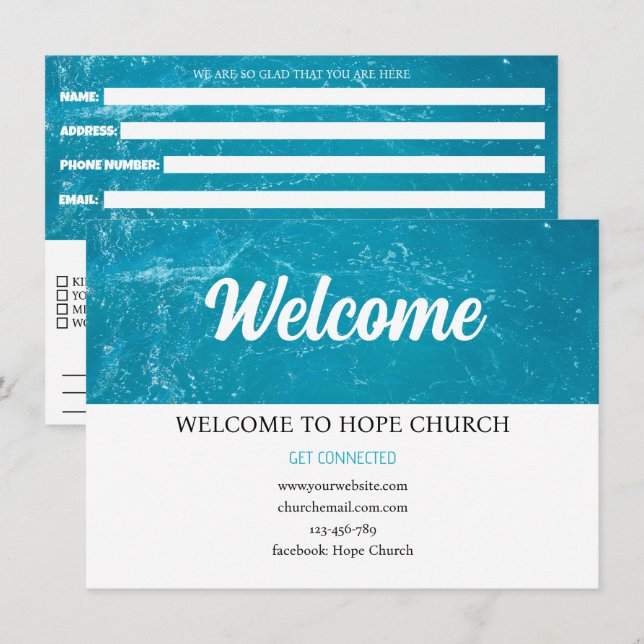 Tarjeta Open Hearts Church Connection Card (Anverso / Reverso)