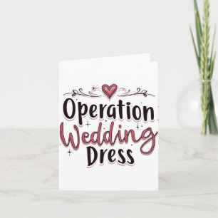 Tarjeta Operación Boda Vestido Funny Brie Bachelorette P