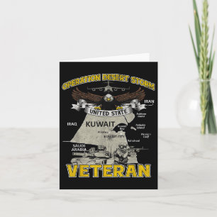 Tarjeta Operación Tormenta del Desierto Ods Veterano Iraq 