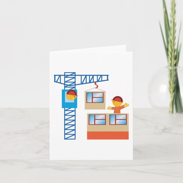 Tarjeta Operador De Crane Y Trabajador De Construcción (Anverso)