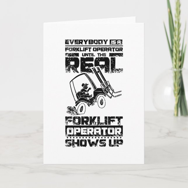 Tarjeta Operador de elevación de la horquilla (Anverso)