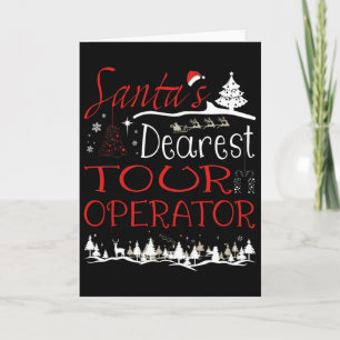 Tarjeta Operador de Turismo Trabajo de Navidad Divertida N