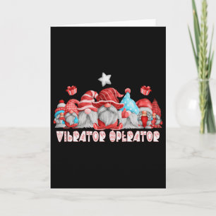 Tarjeta Operador de vibrador trabajo Navidad Gnome Ck a la