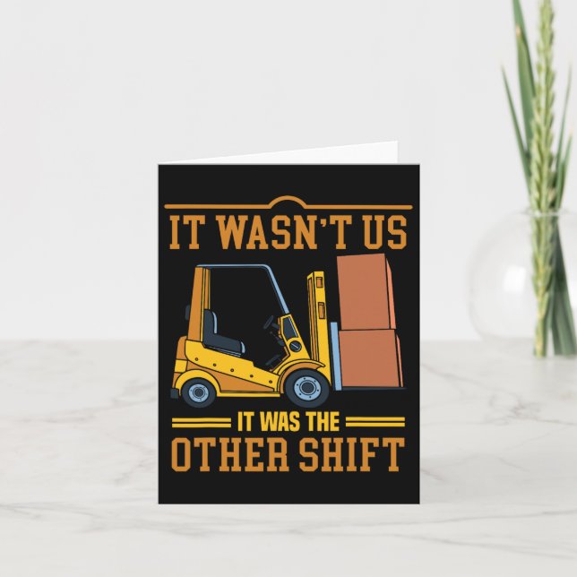 Tarjeta Operador Forklift Driver Fathers Day Funny Forklif (Anverso)