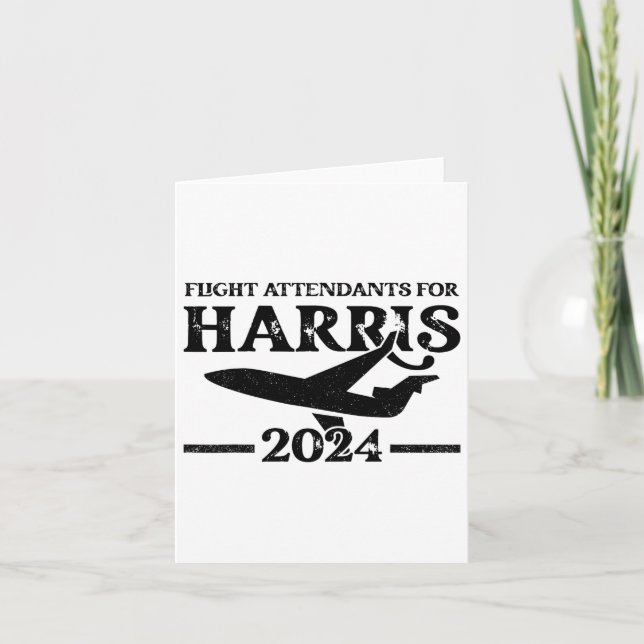 Tarjeta Operadores De Vuelo De Kamala Harris 2024 (Anverso)