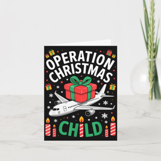 Tarjeta Operation Christmas Child Family Matching Xmas Fun (Anverso)