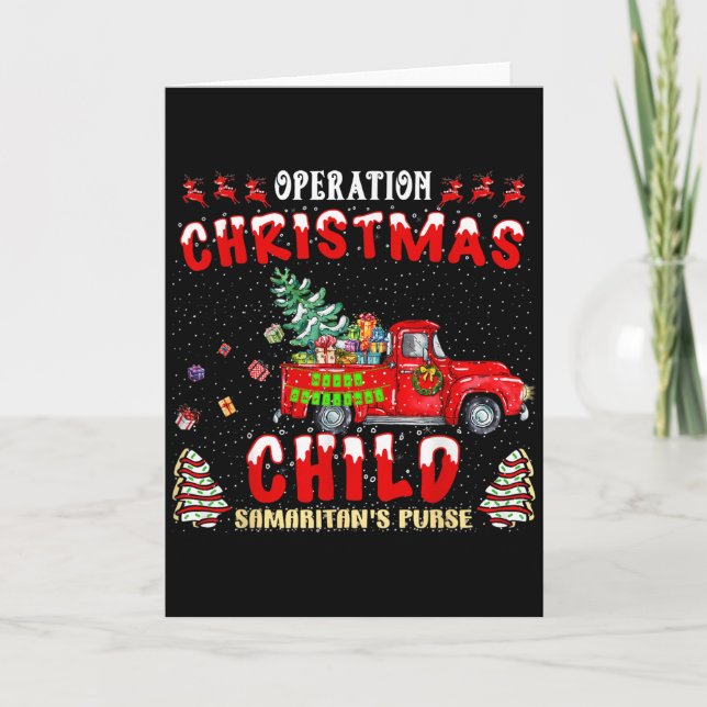 Tarjeta Operation Christmas Child Funny Family Matching Xm (Anverso)